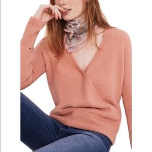 Madewell Faux Wrap Pullover Sweater